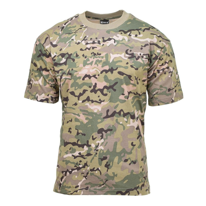 Camo-T-shirt met korte mouwen in Amerikaanse legerstijl, ademend, lichtgewicht, duurzaam, perfect voor buiten- en actieve slijtage.