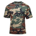 MFH Amerikaanse militaire stijl korte mouw T-shirt Woodland Camouflage Undershirts