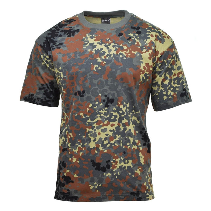 MFH Amerikaanse sportkleding in militaire stijl T-shirts BW camouflage lichtgewicht ademend - GoMilitar