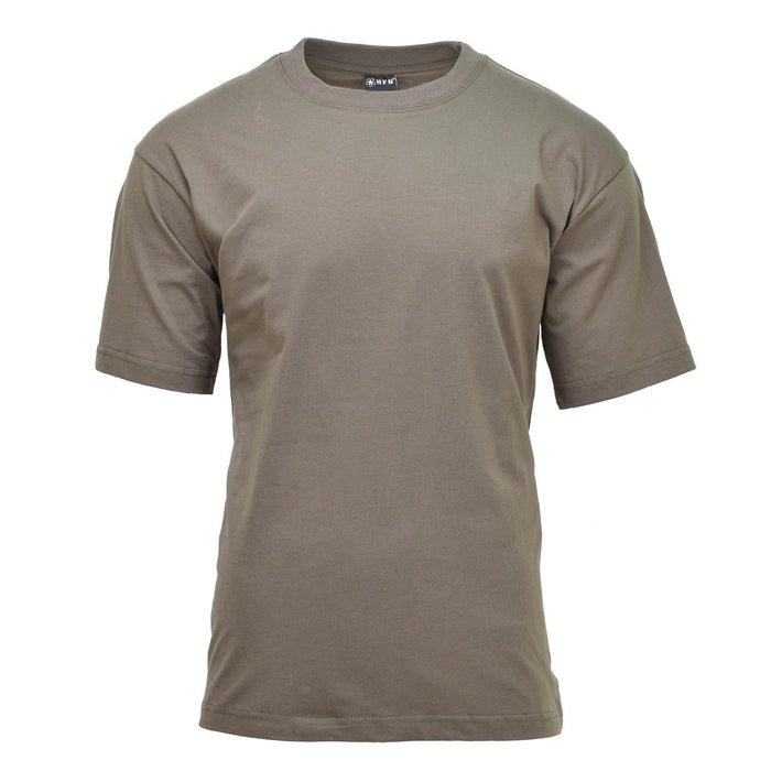 Olijfgroen lichtgewicht ademend vochtafvoerend zomerondershirt met korte mouwen in Amerikaanse militaire stijl