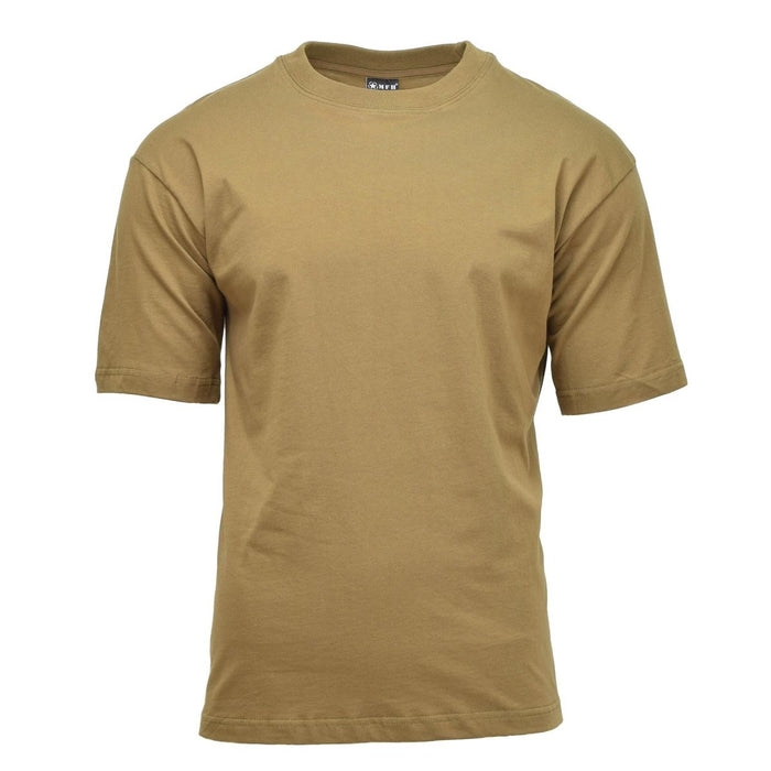 MFH T-shirt in Amerikaanse militaire stijl, stevige, lichtgewicht, ademende coyote - GoMilitar