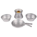 MIL-TEC aluminium kookkachel Set wandelkookgerei Compact Camping Pan Pot Bowl