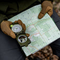 Mil-Tec Army Compass Metal Casting-zoeker opgenomen Case Navigation Olive