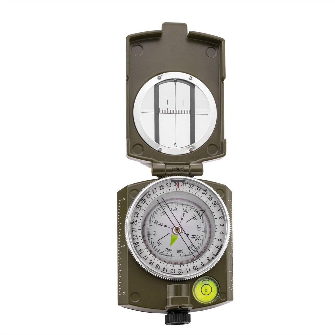Mil-Tec Army Compass Metal Casting-zoeker opgenomen Case Navigation Olive