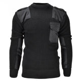 Mil-Tec Brand Men Sweater Duitse pullover commando jumper zwarte trui wol