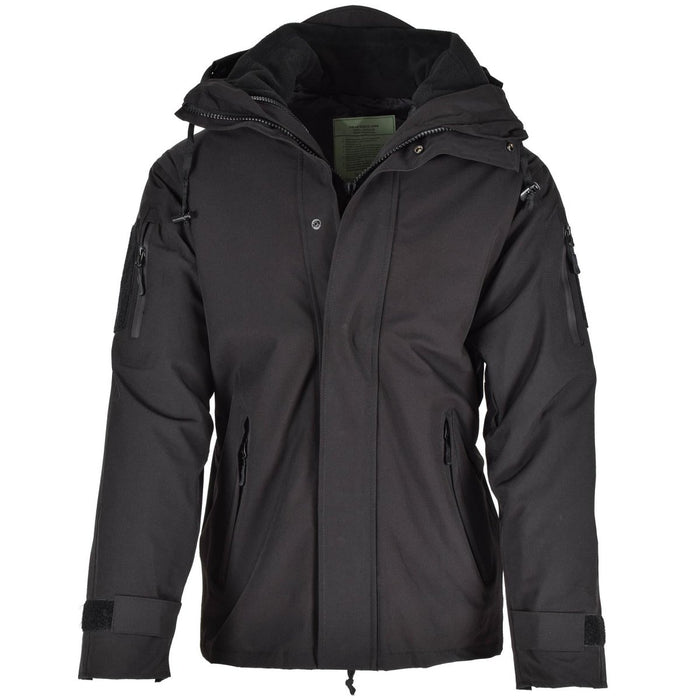 Mil-Tec merk Parka met wintervoering warme zwarte jas waterdicht Heren regenkleding - GoMilitar