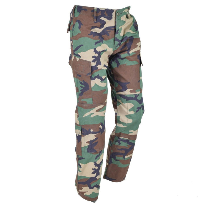 Mil-Tec Amerikaanse militaire stijl ripstop BDU-cargobroek met camouflageprint, versterkte knieën en meerdere zakken