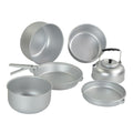 MIL-TEC CAMPING Kookgerei Outdoor Camping Kookset Pan Pot Kettle Aluminium Set