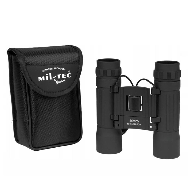 MIL-TEC Invouwbare verrekijker 10x25 Clear View Protective Nylon Bag Black