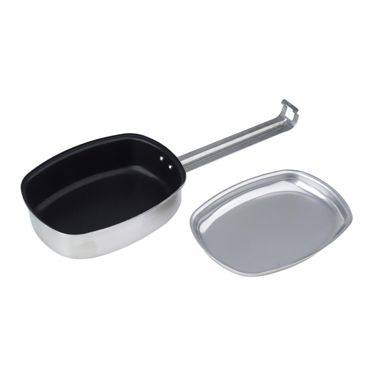 MIL-TEC Franse militaire mess kit roestvrijstalen kampvuur kookgerei panlid