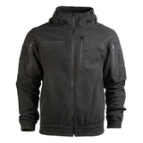 MIL-TEC GEN II fleecejack warm versterkte ellebogen capuchon borstzak zwart