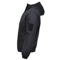 Mil-Tec Duitse militaire jas gevechten winddichte fleece met capuchon gevoerd zwart nieuw