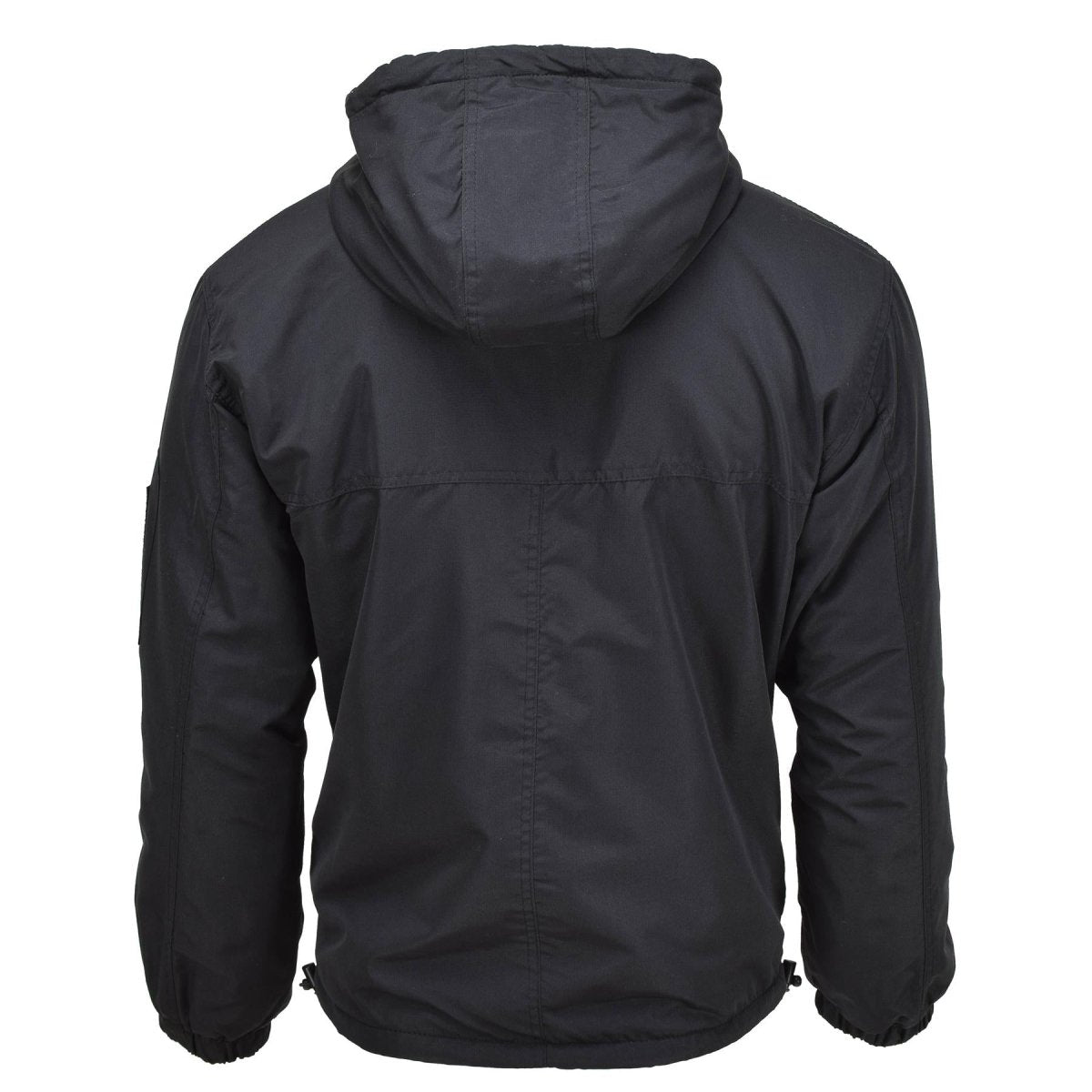 Mil-Tec Duitse militaire jas gevechten winddichte fleece met capuchon gevoerd zwart nieuw