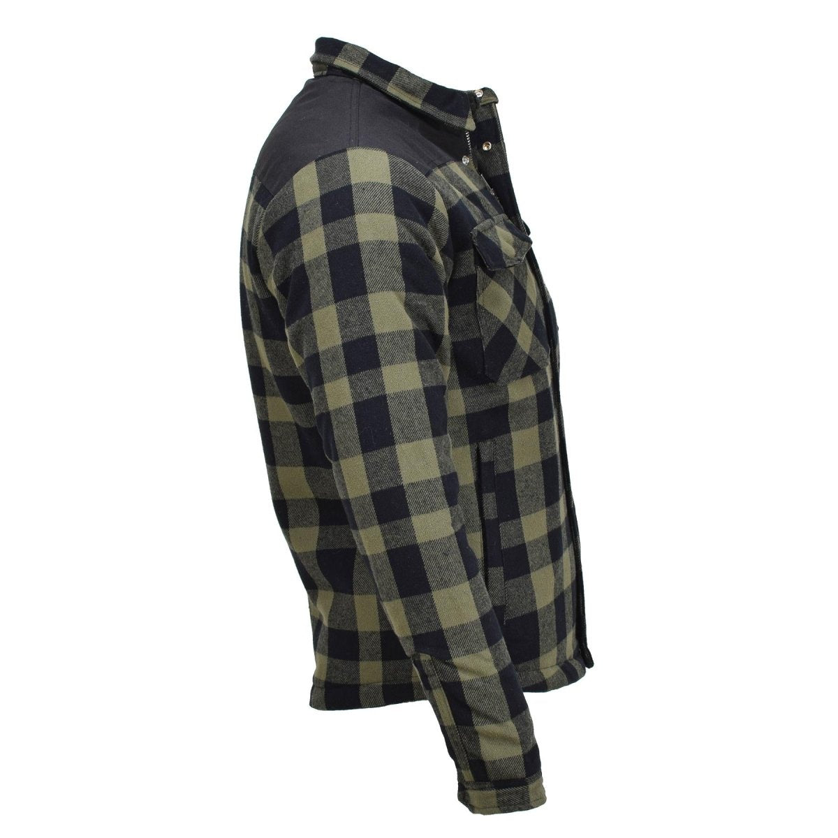 Mil-Tec Duitse militaire houthakkerjack Plaid Geroold Warm zwarte olijfnieuw