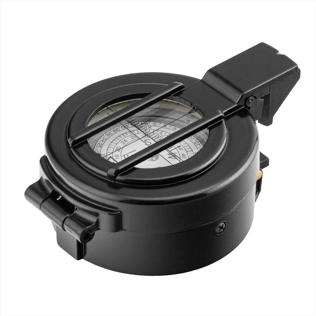 Mil-Tec Metal Lensatic Compass Aluminium behuizing Shiny Face Navigation Black