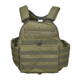 MIL-TEC MILITAIRE PLAAT CARANT TACTICAL VEST GEBRUIK VAN DEZE STANGEN MOLLE SYSTEEM OLIVE