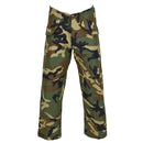 MIL-TEC military-style camouflage cold weather pants with waterproof, windproof fabric and multiple pockets.