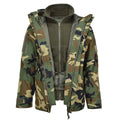 Mil-Tec militaire stijl Gen II Lined Winter Jacket Woodland Camo Soft Shell Parka