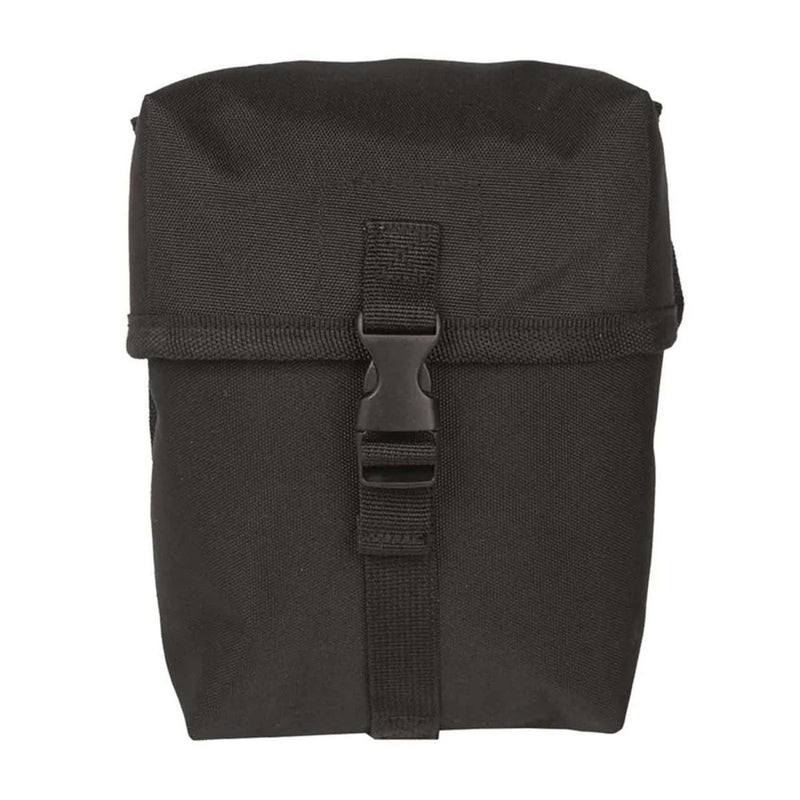 Black MIL-TEC medium universal pouch with buckle closure and MOLLE compatibility for tactical and outdoor use