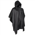 MIL-TEC Poncho Met capuchon Veelzijdige waterbestendige mesh-tas inbegrepen Zwart