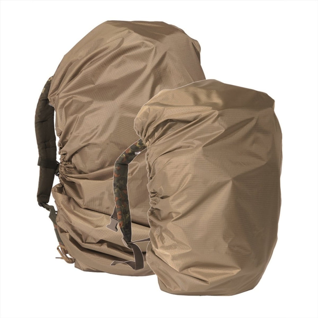 MIL-TEC Rugzakhoes Verstelbare regenhoes met polyurethaancoating voor 80L Coyote