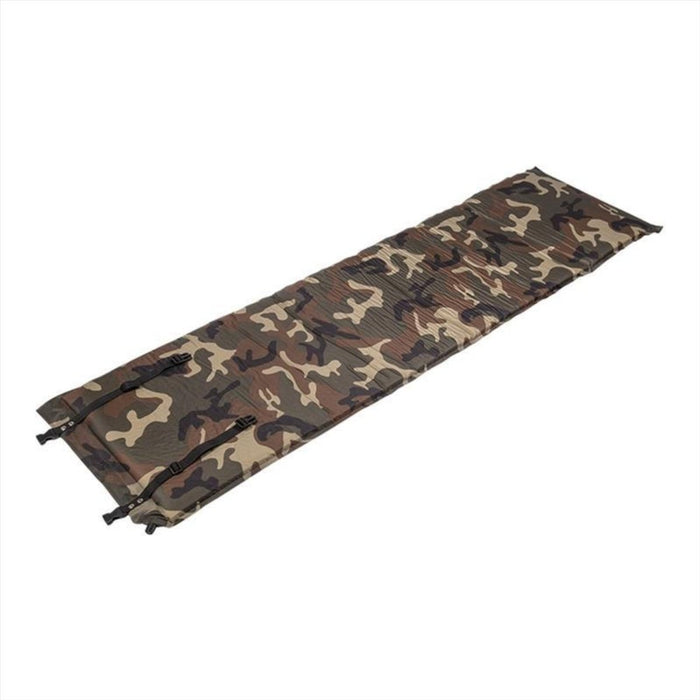 MIL-TEC slaapmatje 185 cm zelfopblaasbaar matras Woodland Camouflage - GoMilitar