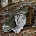 Mil-Tec Survival Deken Nood Thermisch Lichtgewicht Olijf Gealuminiseerd