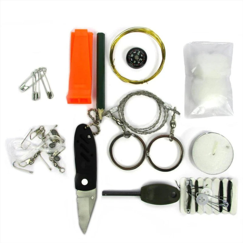 Mil-Tec Survival Kit Waterdichte doos noodhulpfirestarter gereedschap