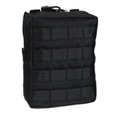 Mil-Tact Tactical Belt Pouch Molle Bevestiging Zipper Sluiting Hulpprogramma Zwart Zwart
