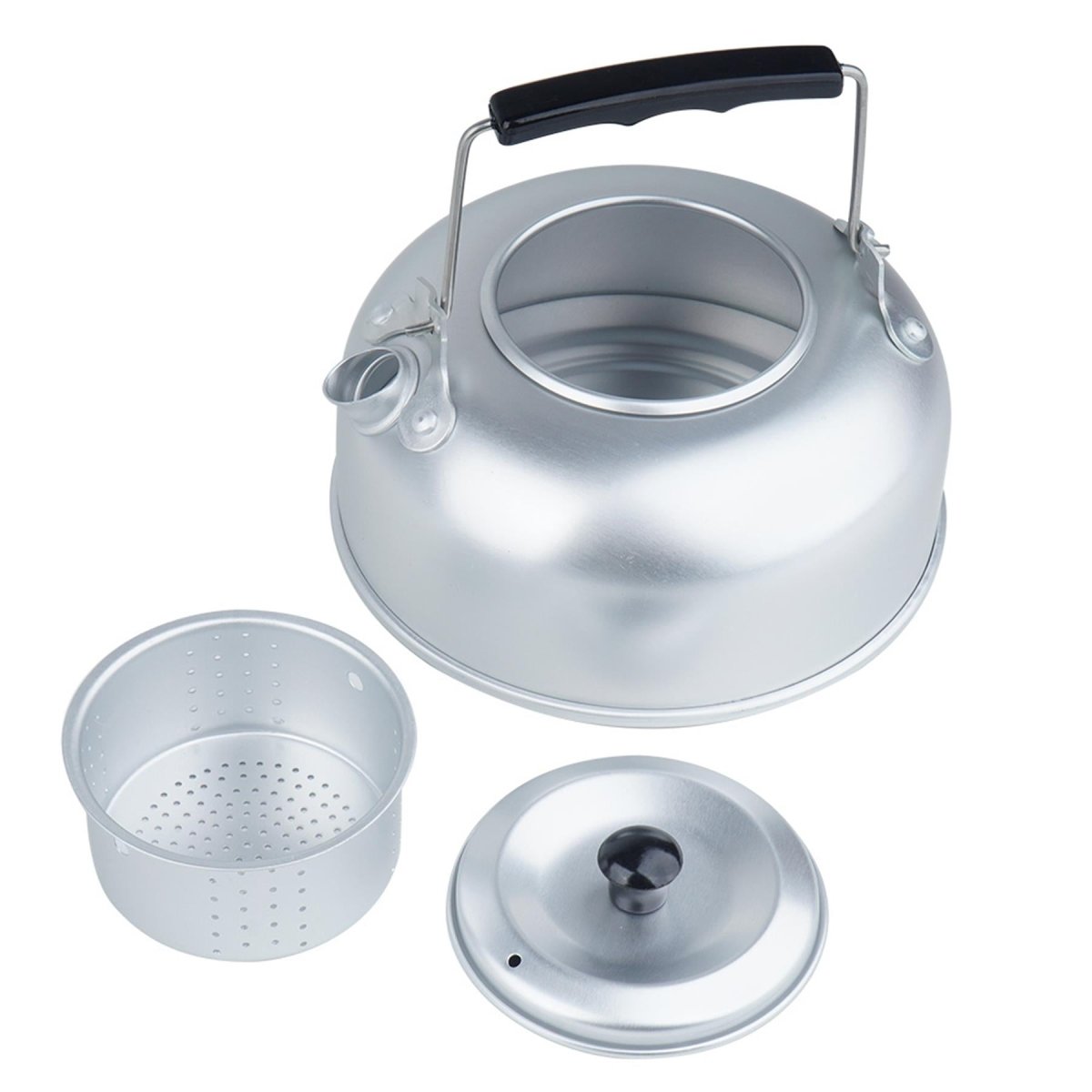 MIL-TEC Teakettle aluminium lichtgewicht 800 ml kamperen Outdoor Kettle Tea Strainer