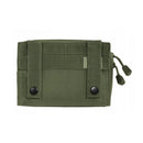 Olive green MIL-TEC universal belt pouch with MOLLE straps and zippered compartment for tactical gear storage