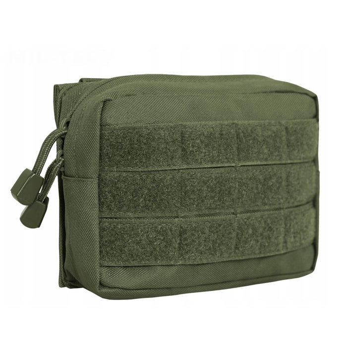 Olijfgroen MIL-TEC universeel heuptasje met MOLLE-band, compact, duurzaam en veelzijdig voor tactisch gebruik.