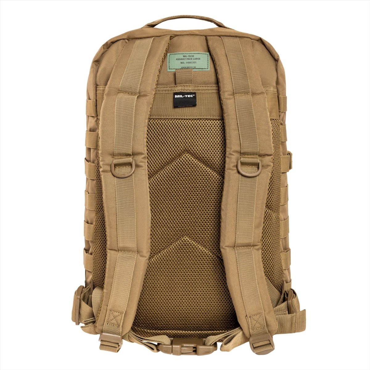 MIL-TEC US Assault Tactical Backpack 36L Ergonomisch gevormde gewatteerde schouders