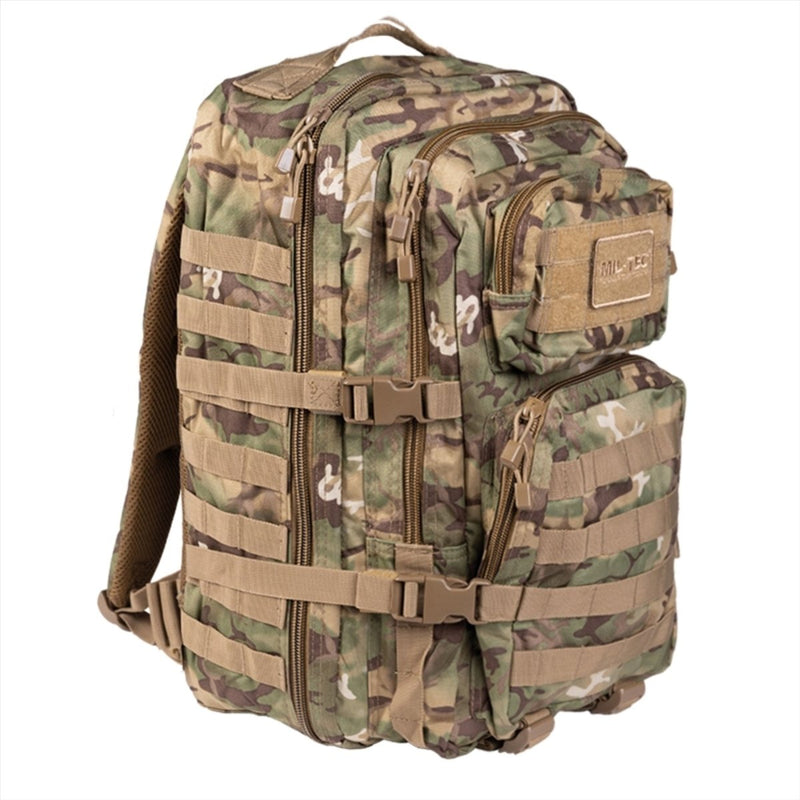 MIL-TEC US Assault Tactical Backpack 36L Ergonomisch gevormde gewatteerde schouders