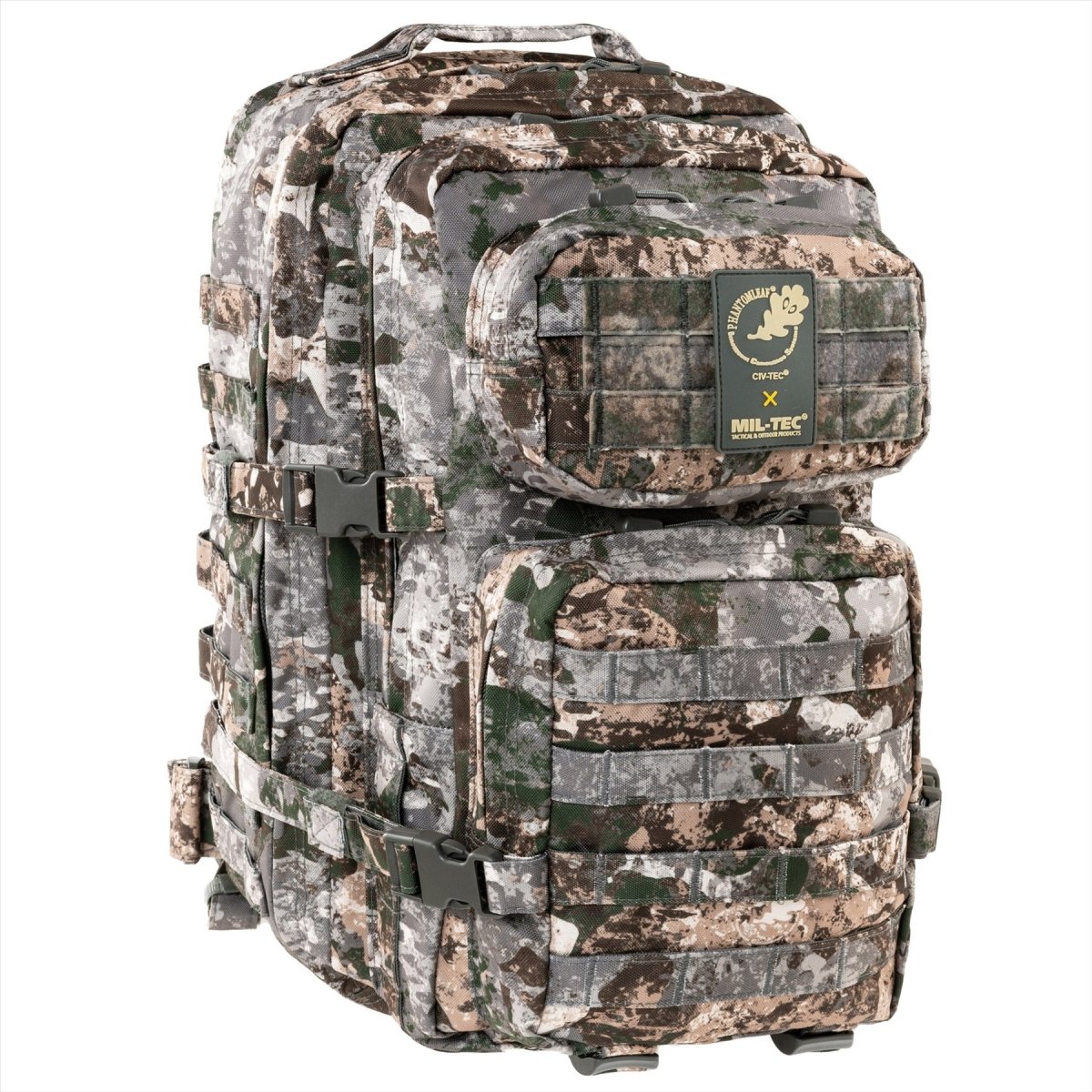 MIL-TEC US Assault Tactical Backpack 36L Ergonomisch gevormde gewatteerde schouders