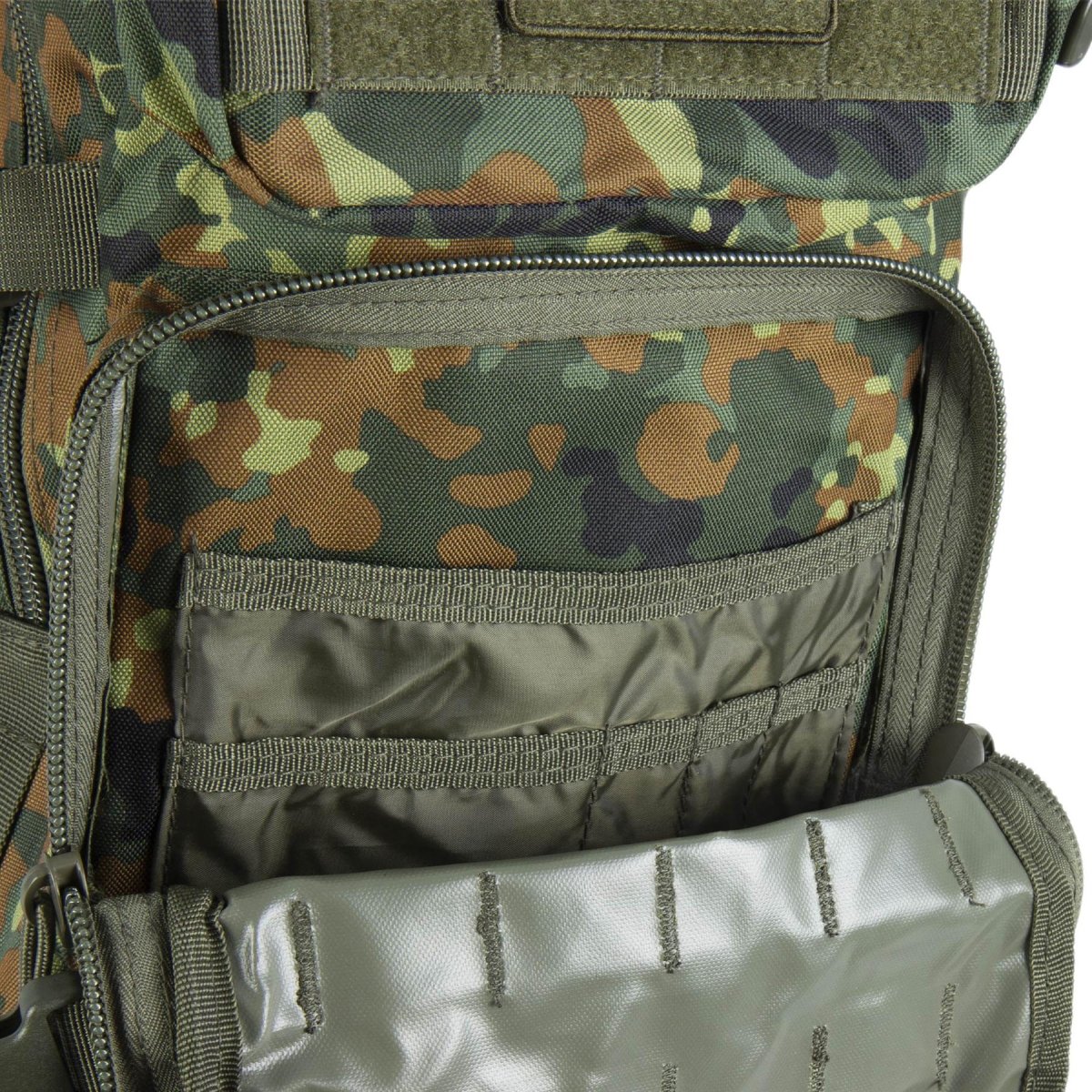 Mil-Tec U.S. Assault Trekking Rucksack Grote 36l Backpack Flecktarn Daypack Bag