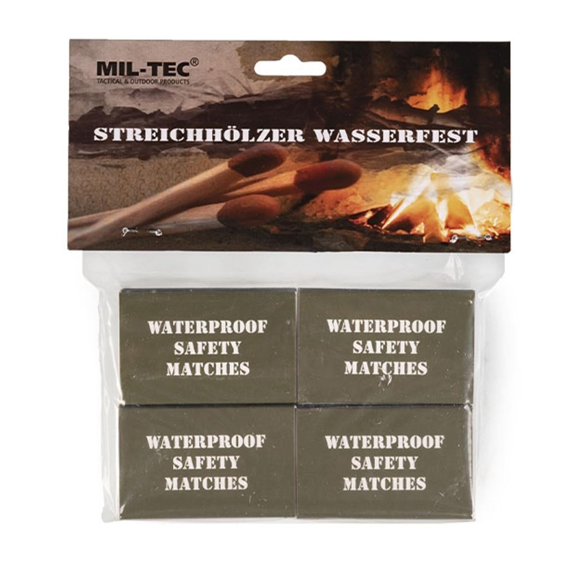 MIL-TEC Waterbestendig Matches 4 Pack 35 Matches Outdoor Camping Survival