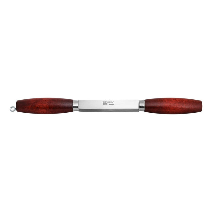 Morakniv Klassiek houtkloofmes met gerecycled roestvrijstalen lemmet en roodgekleurde berkenhandvatten, Zweeds vakmanschap.
