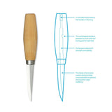 MORAKNIV Woodcarving 106 Houtwerkgereedschap Koolstofstalen ambachtslieden snijmes