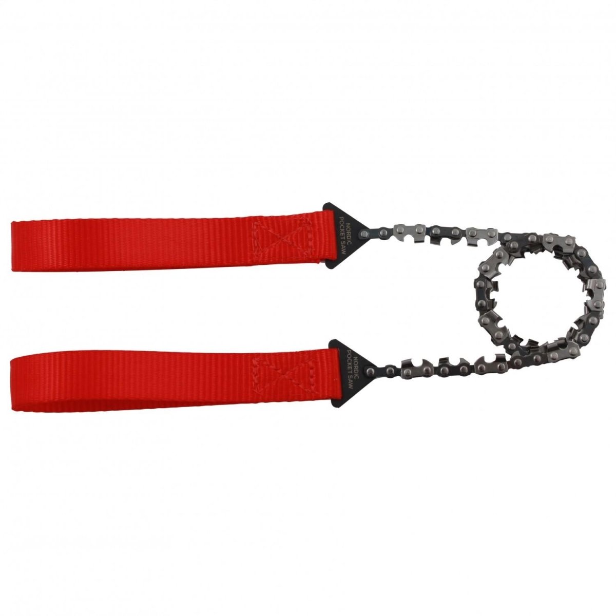Noordse zak zag compact draagbare draagbare noodcamping handketenszaag rode handgrepen