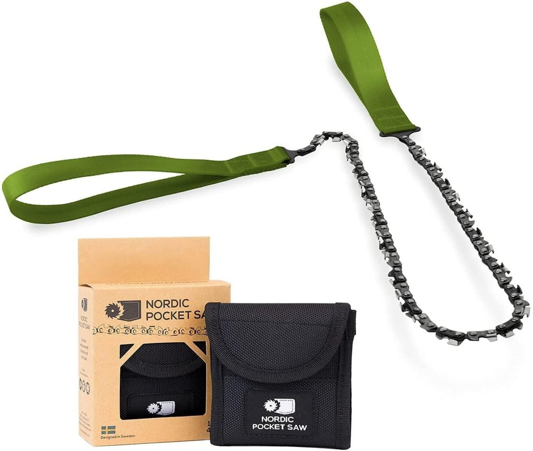 Noordse pocketzaag Emergency Outdoor Hand Chainsaw compacte kwaliteit groene handgrepen