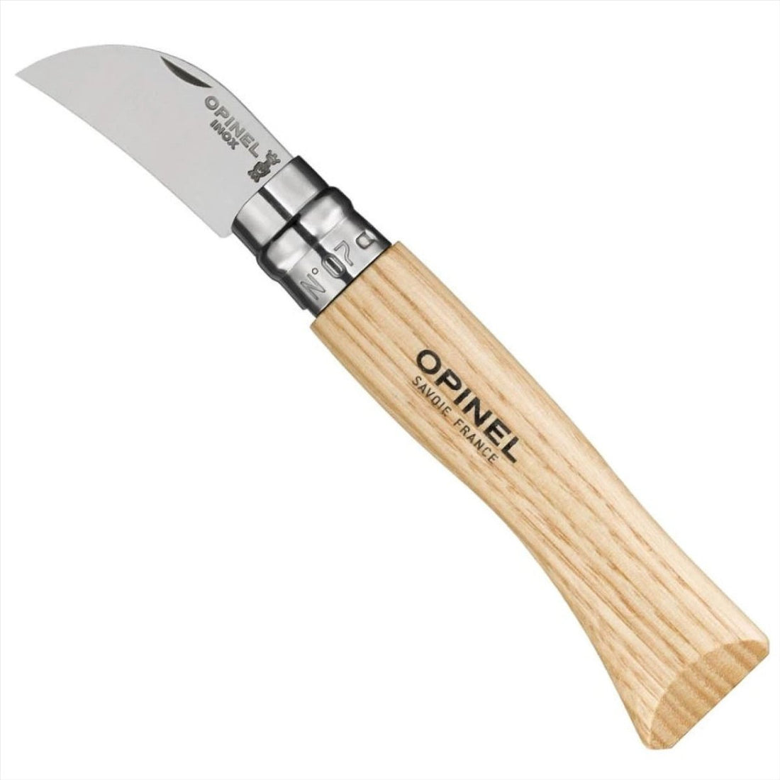 Opinel N°07 Kastanje Knoflook Opvouwbaar Zakmes 12C27 Lemmet Walnoot Handvat