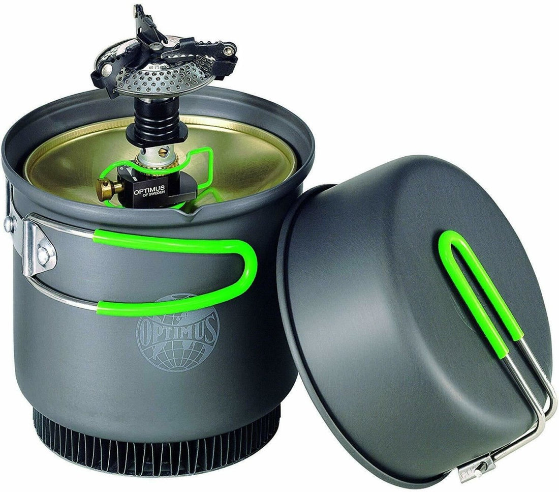 Optimus Crux Weekender Hij kookt System Gaskachel Camping wandelbossen brander pannen