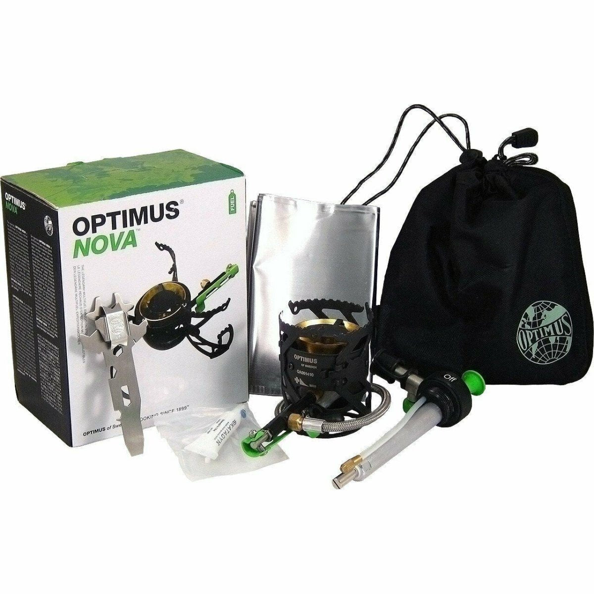 Optimus nova kachel multi -brandstof expeditie compact lichtgewicht basiskamp bossen