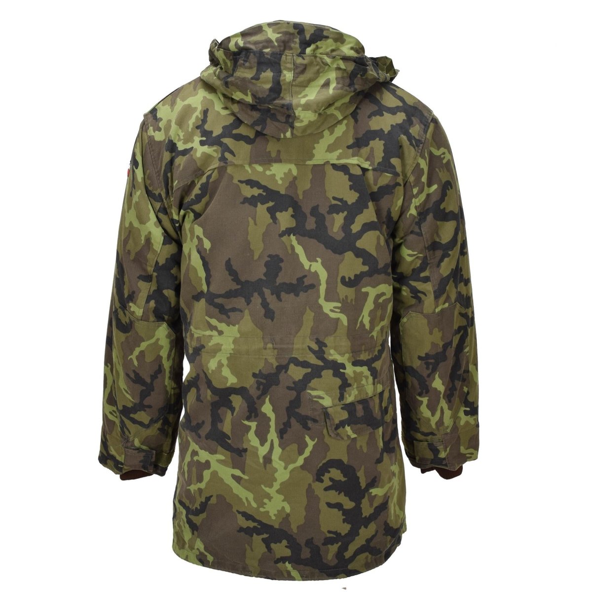 Origineel Tsjechisch militair parka-stijl jack met voering van imitatiebont M95 camouflage