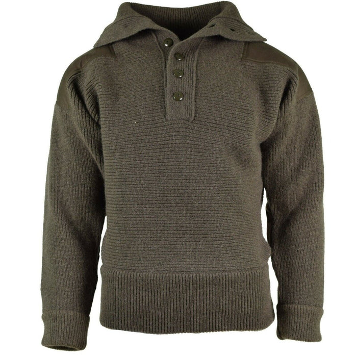 Originele Oostenrijkse leger Alpine Pullover gebreide trui Olive OD Wool NIEUW - GoMilitar