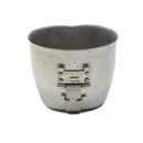 Vintage original Austrian Army stainless steel canteen cup with folding handle and military markings