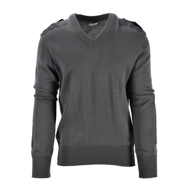 Originele Oostenrijkse leger trui Jumper commando grijze wollen trui met V-hals NIEUW - GoMilitar