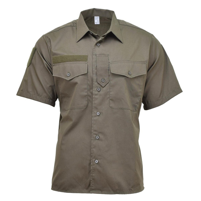 Origineel Oostenrijkse leger M65 lichtgewicht olijfgroen gevechtsveldshirt met korte mouwen en zakken