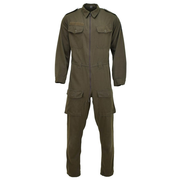 Original Austrian BH Military coverall men works mechanic polycotton suit Olive - GoMilitar